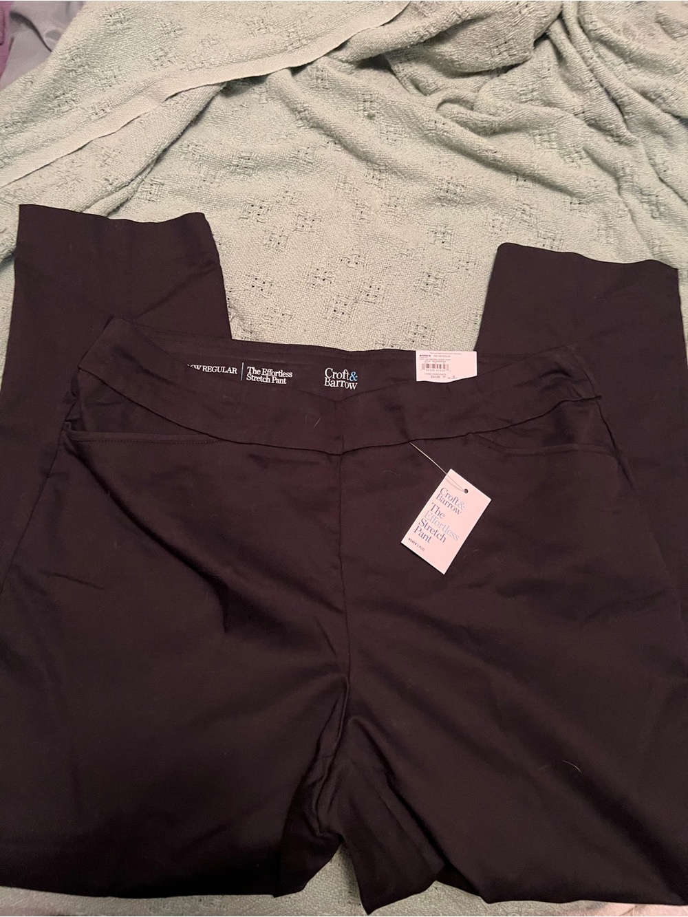 croft & barrow Black Pull-On Stretch Pants